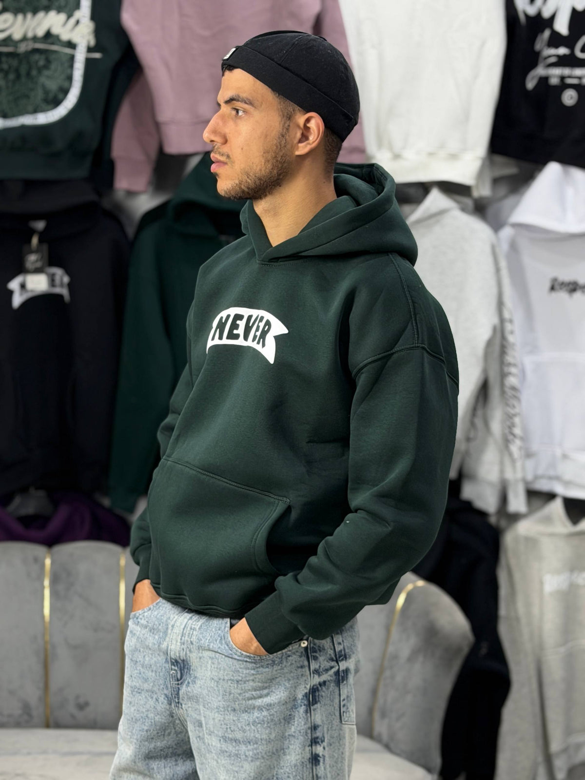 HOODIE NEVER SCP - GREEN