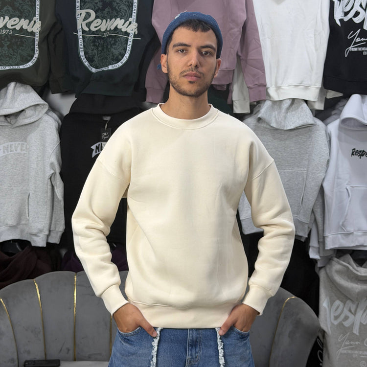OVERSIZED SWEATSHIRT - BEIGE CLAIR