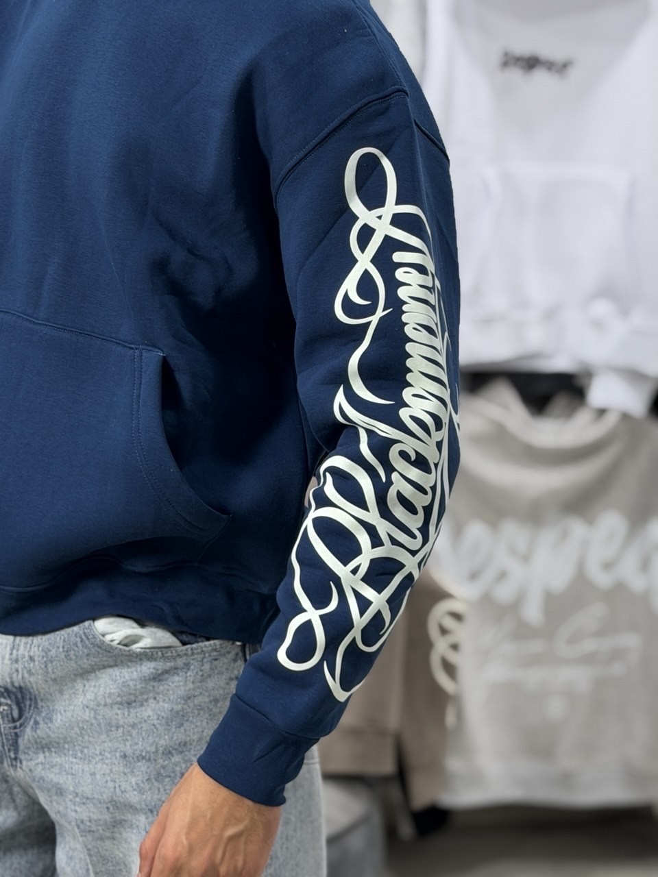 Hoodie Shadow Hands Blue