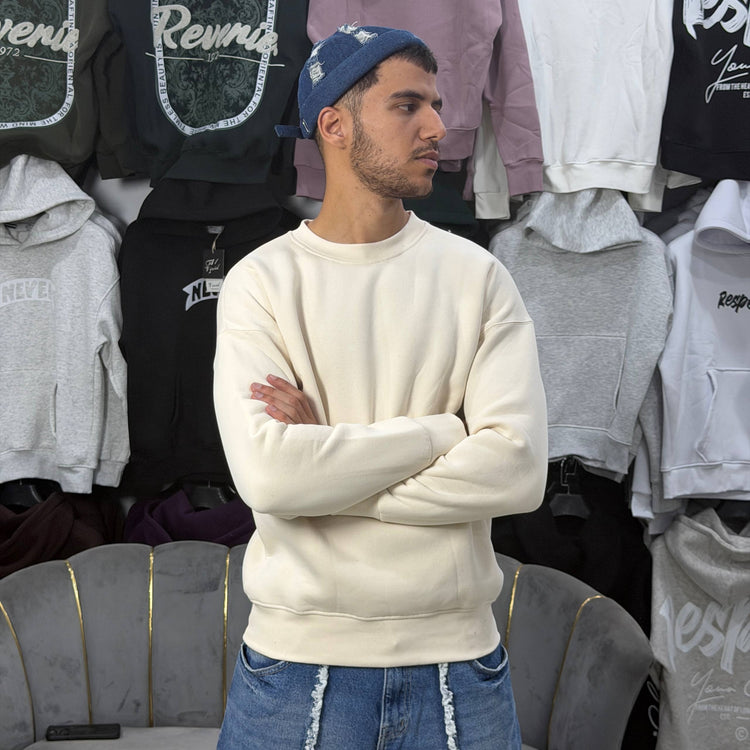 OVERSIZED SWEATSHIRT - BEIGE CLAIR