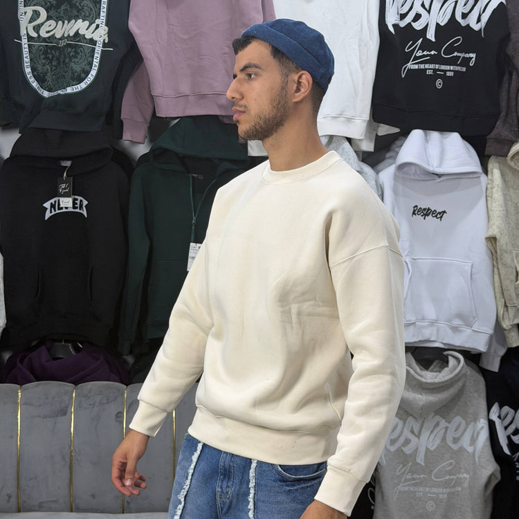 OVERSIZED SWEATSHIRT - BEIGE CLAIR