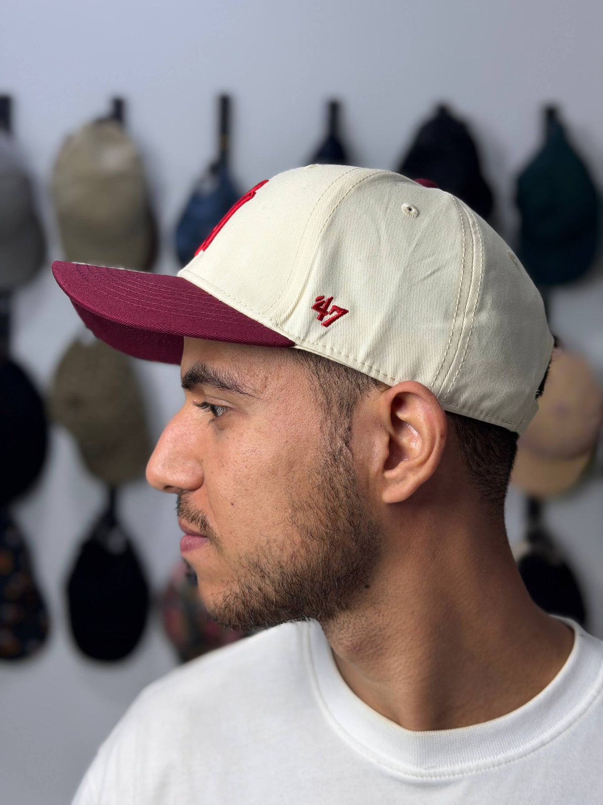 Cap Yankees Cream &amp; Burgundy
