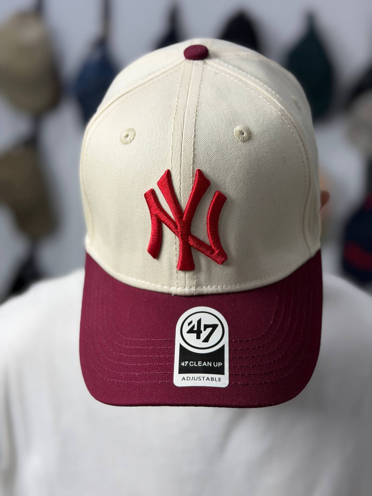 Cap Yankees Cream &amp; Burgundy
