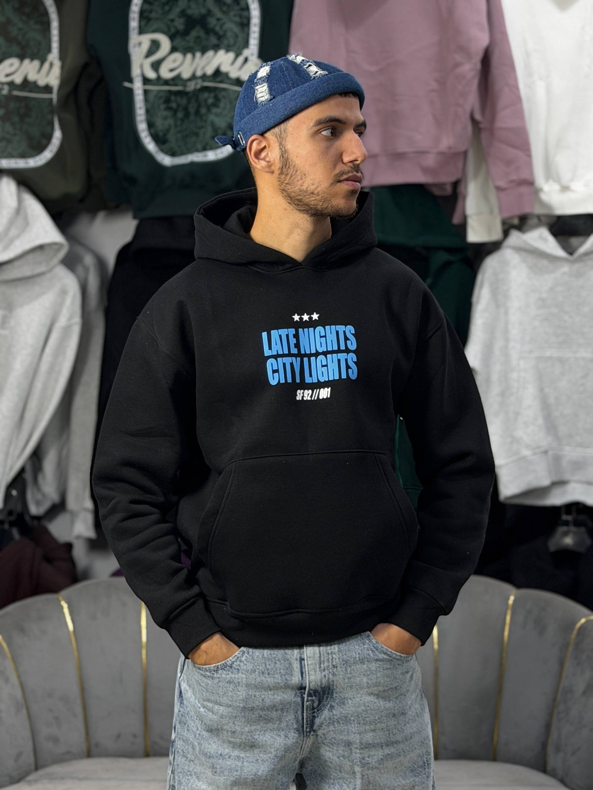 NEVER SLEEP HOODIE - BLACK