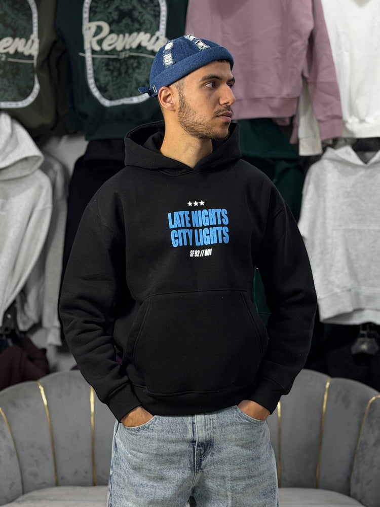 NEVER SLEEP HOODIE - BLACK