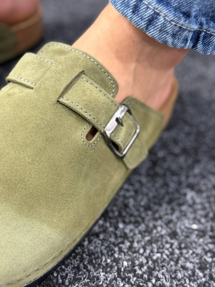 Classic Clogs Green Suede