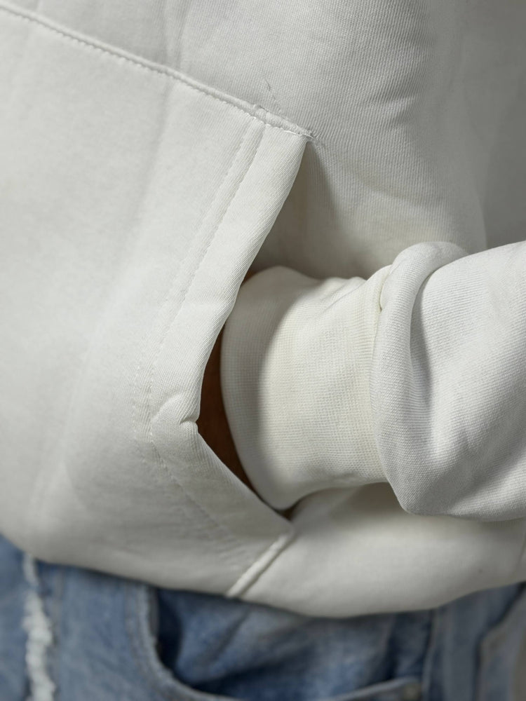 OVERSIZED BASIC HOODIE – WHITE