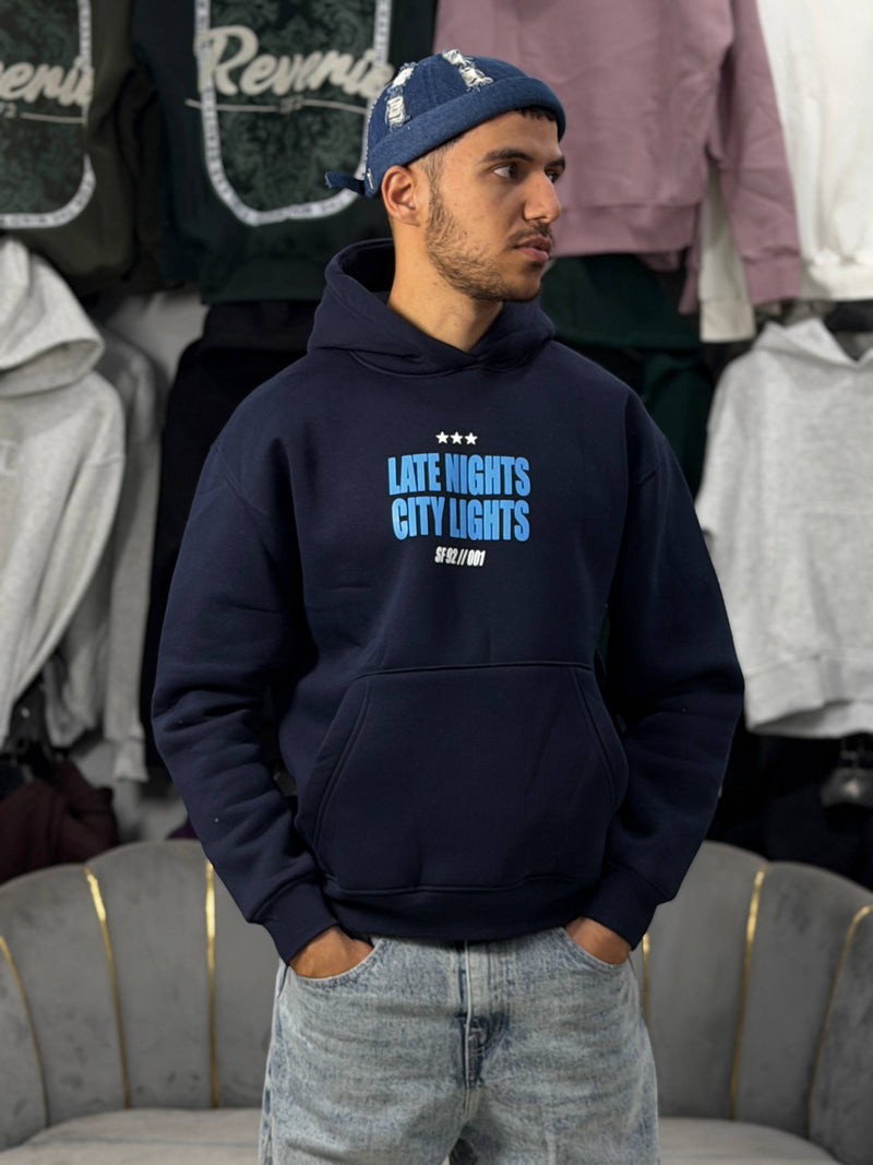 NEVER SLEEP HOODIE - BLUE