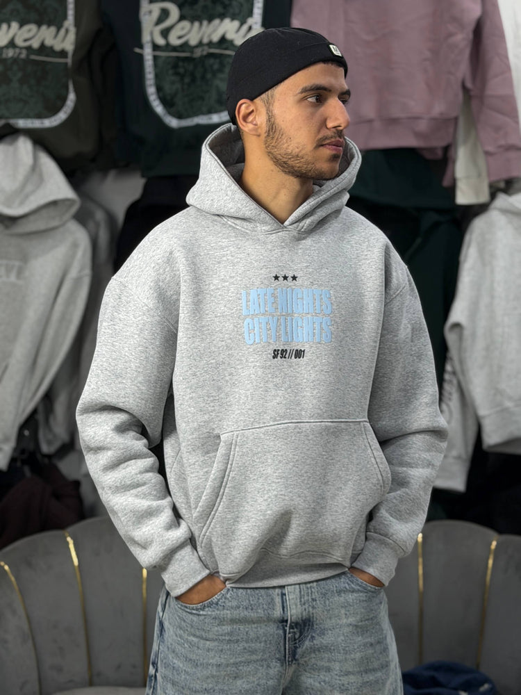 NEVER SLEEP HOODIE - GRAY