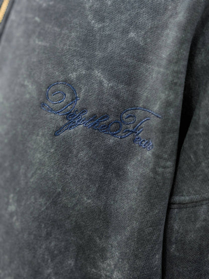 REBEL ZIPPER HOODIE - BLUE