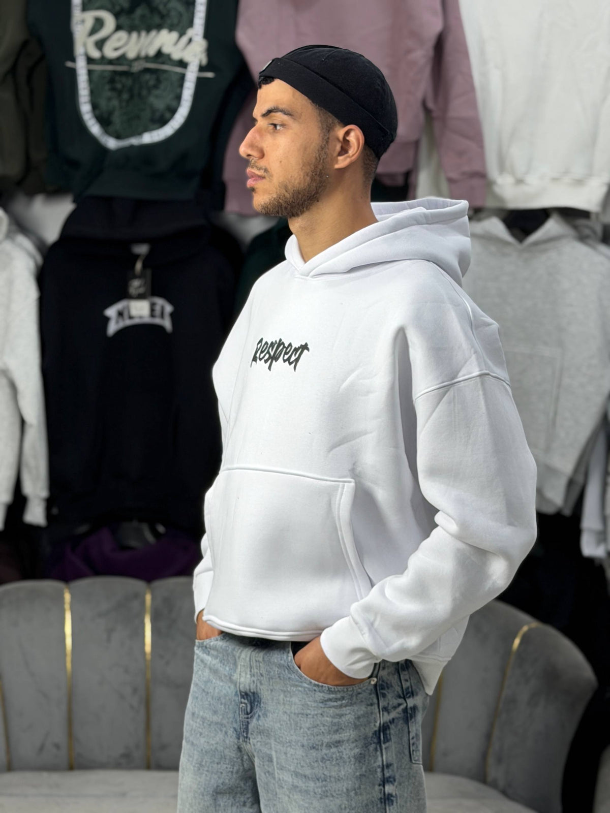 HOODIE RESPECT - WHITE