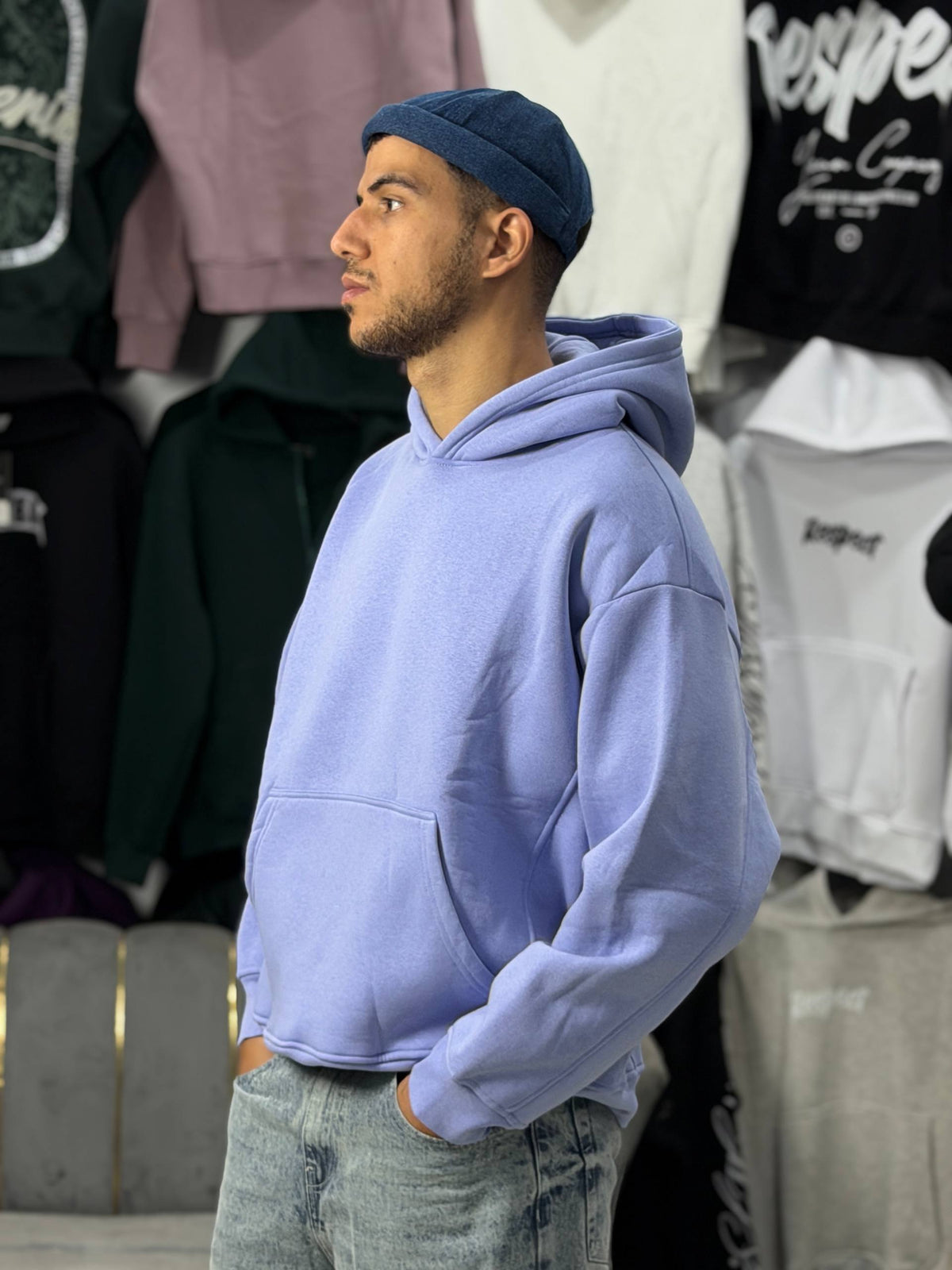 OVERSIZED BASIC HOODIE – PURPLE