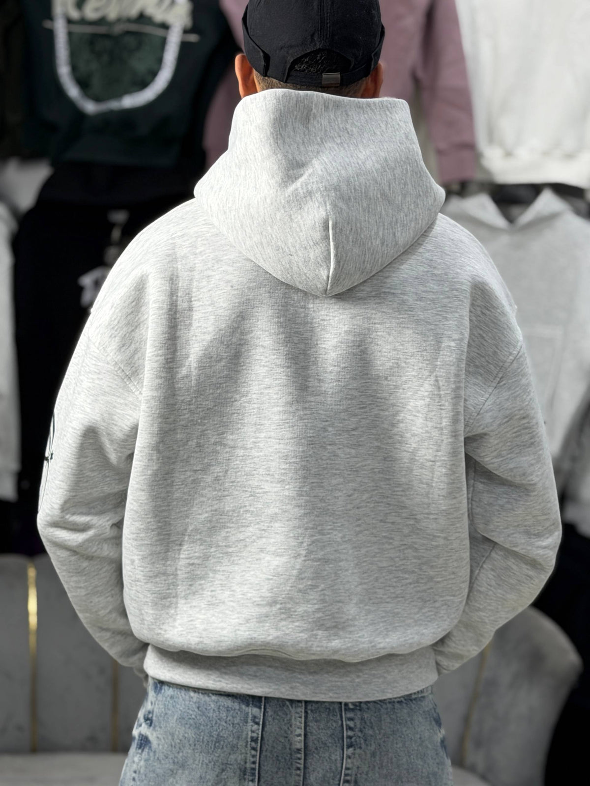 Hoodie HEAVEN'S HANDS - GRAY