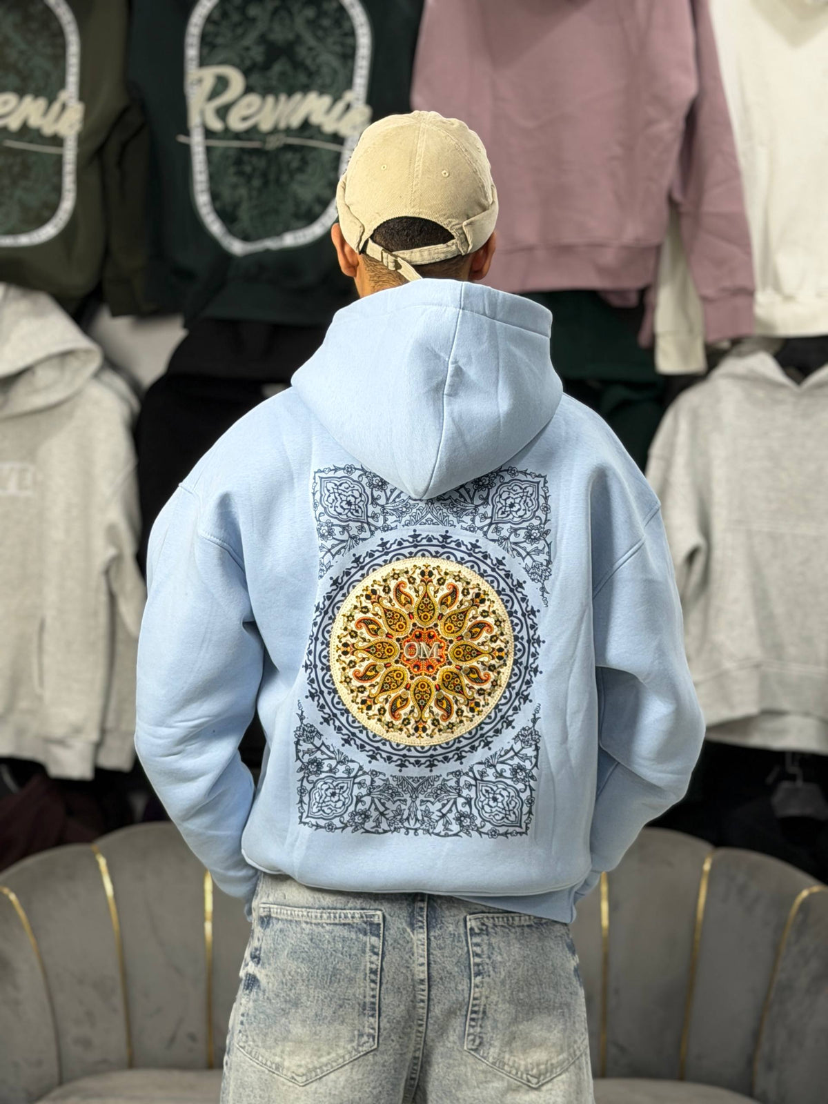 HOODIES OM BLUE(Copy)