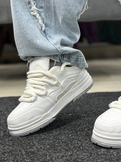 BERSHKA BASKETS WHITE SHOES