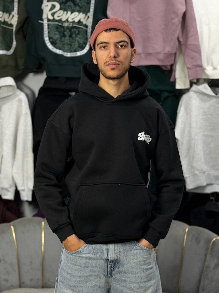 HOODIE STWD SMOKY - BLACK