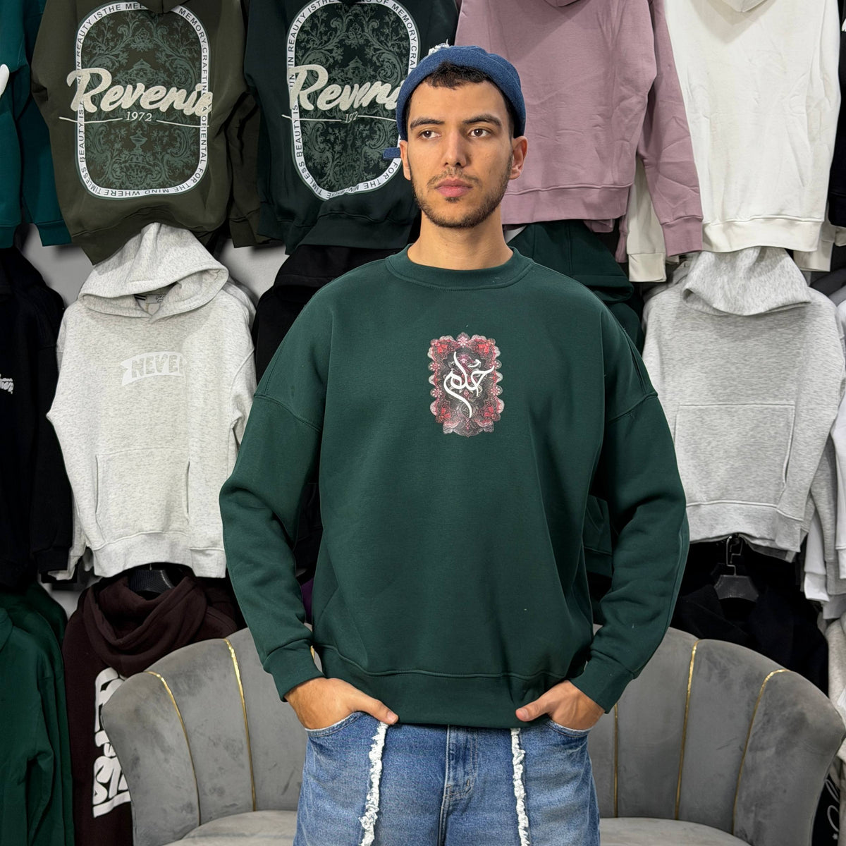7OLM — SWEATSHIRT GREEN