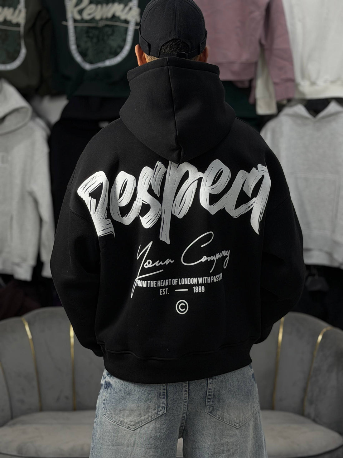 HOODIE RESPECT - BLACK