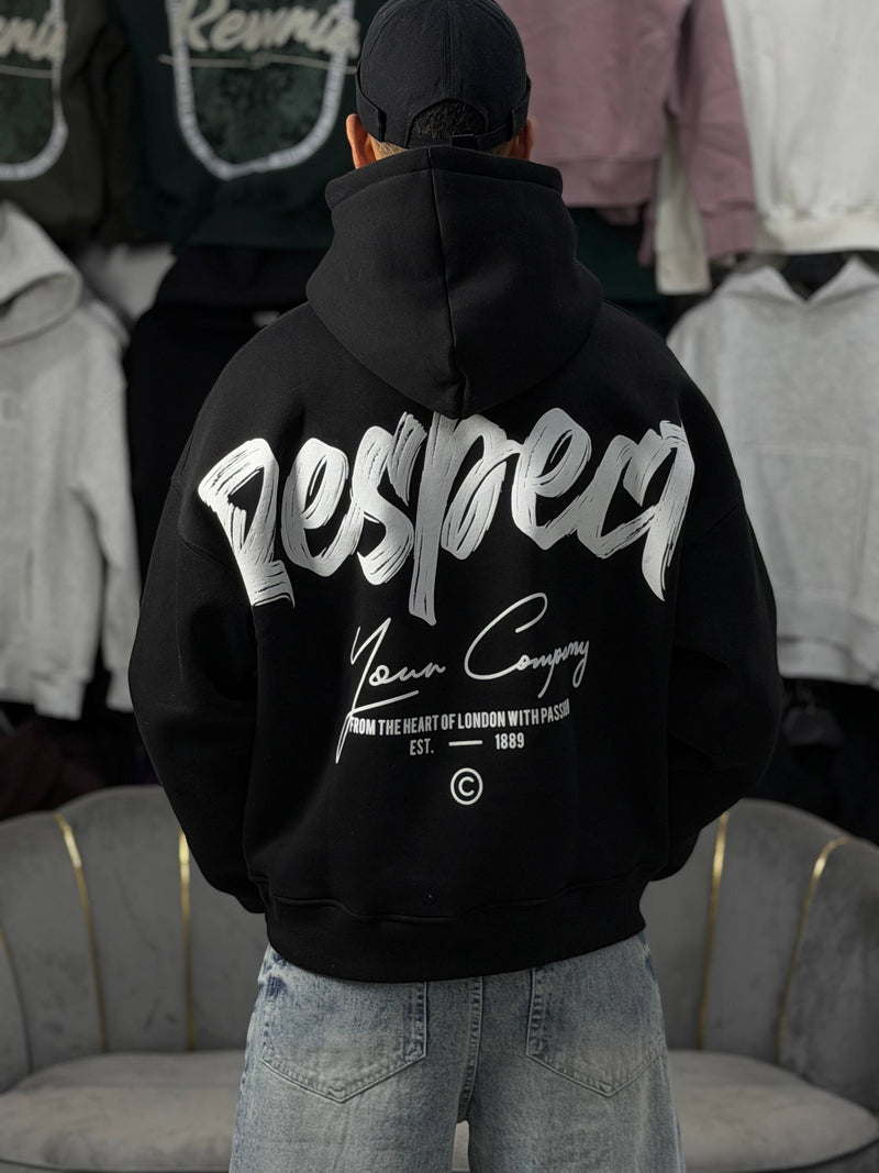 HOODIE RESPECT - BLACK