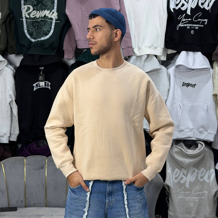 OVERSIZED SWEATSHIRT - BEIGE
