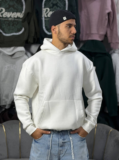 OVERSIZED BASIC HOODIE – WHITE