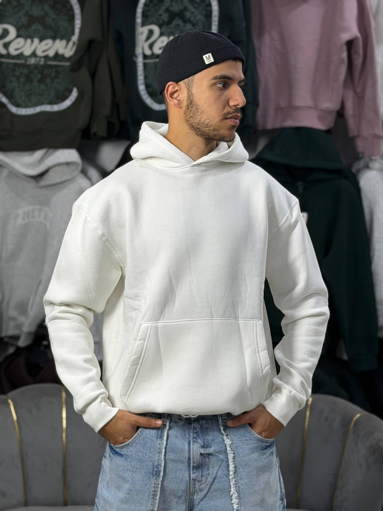 OVERSIZED BASIC HOODIE – WHITE