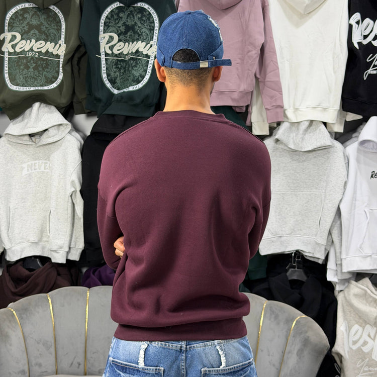 OVERSIZED SWEATSHIRT - BURGUNDY