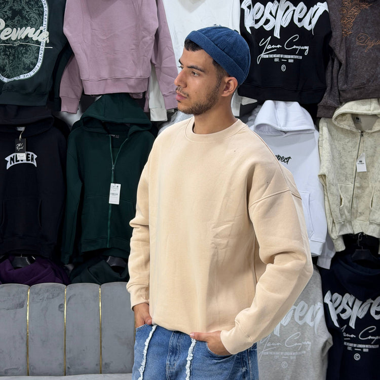 OVERSIZED SWEATSHIRT - BEIGE